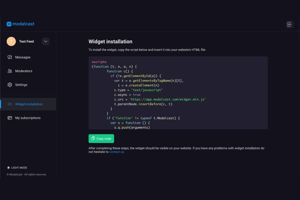 ModalCast Setup Guide